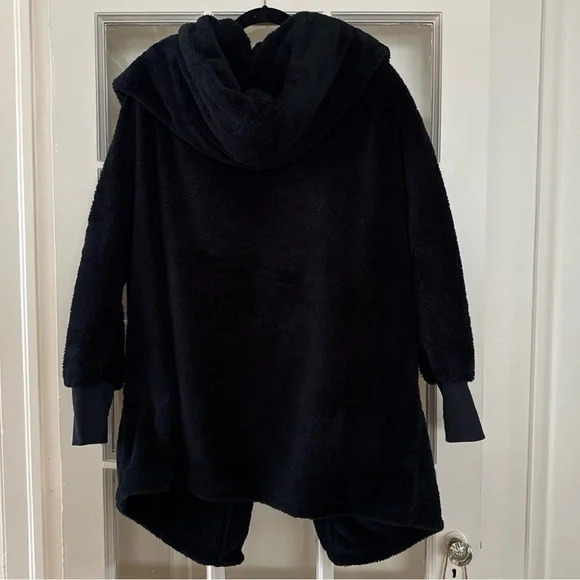 BumbleBella by Jill Martin black hooded sweater coat - Picture 2 of 5